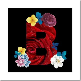 Floral Letter B Posters and Art